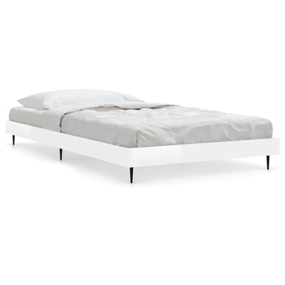 High Gloss White Bed Frame 90x200 cm - Sleek & Modern Design