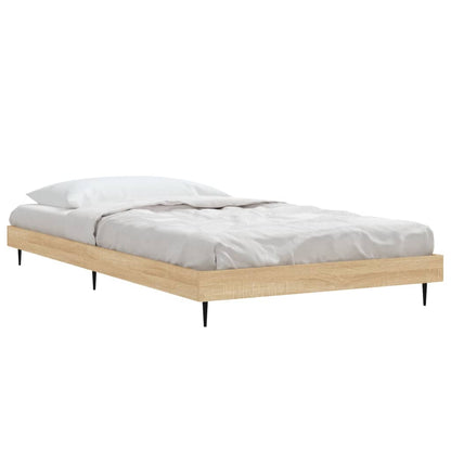 Sonoma Oak Bed Frame 90x200 cm - Engineered Wood, No Mattress