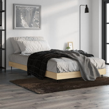 Sonoma Oak Bed Frame 90x200 cm - Engineered Wood, No Mattress