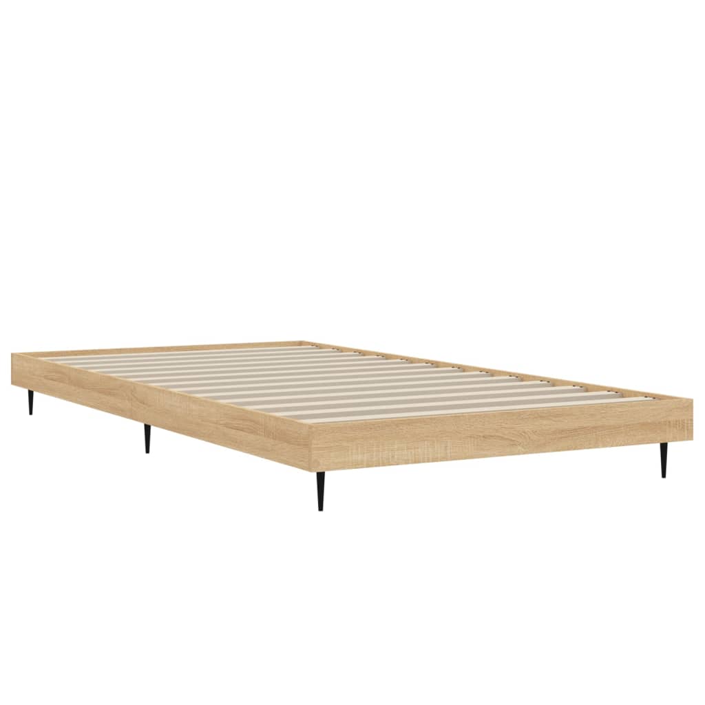 Sonoma Oak Bed Frame 90x200 cm - Engineered Wood, No Mattress