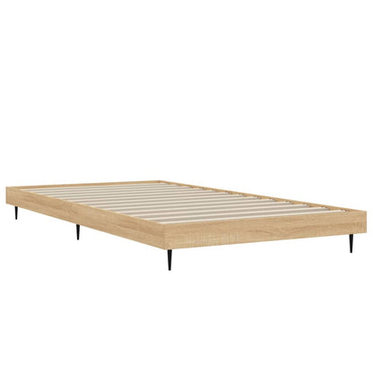 Sonoma Oak Bed Frame 90x200 cm - Engineered Wood, No Mattress