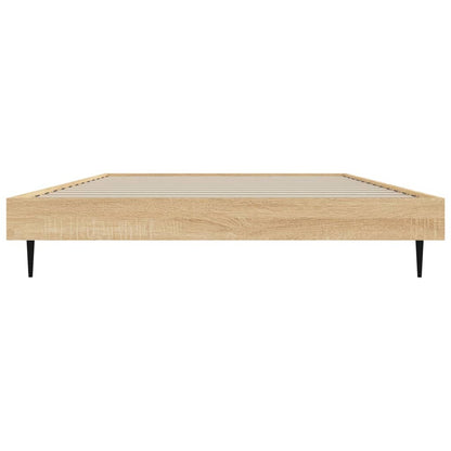 Sonoma Oak Bed Frame 90x200 cm - Engineered Wood, No Mattress