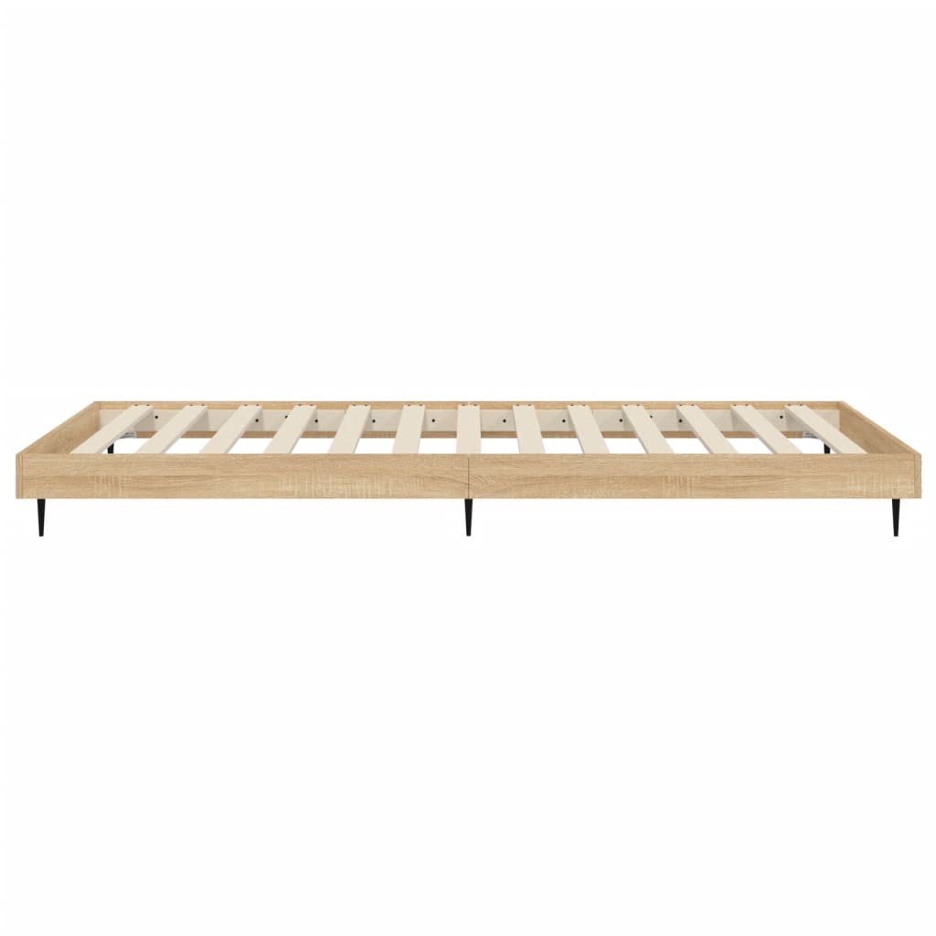 Sonoma Oak Bed Frame 90x200 cm - Engineered Wood, No Mattress