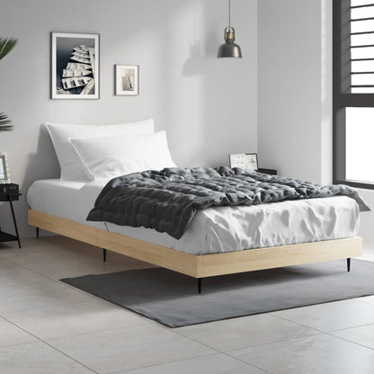 Sonoma Oak Bed Frame 90x200 cm - Engineered Wood, No Mattress