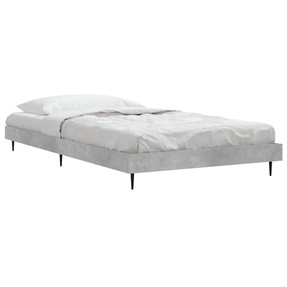 Concrete Grey Bed Frame 90x200 cm | Sturdy Metal Frame Design