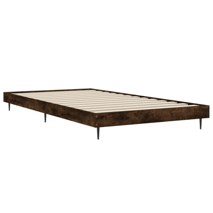 Smoked Oak Bed Frame 90x200 cm - Durable Engineered Wood