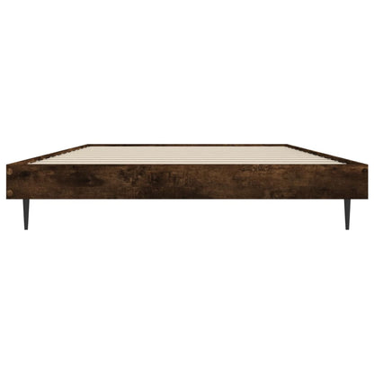 Smoked Oak Bed Frame 90x200 cm - Durable Engineered Wood