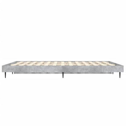 Modern Concrete Grey Bed Frame 140x190 cm - No Mattress Included