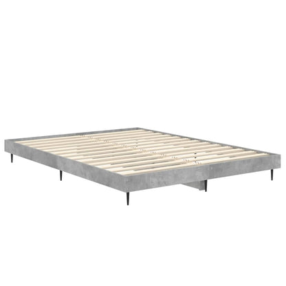 Concrete Grey Bed Frame 135x190 cm Double - Sturdy & Stylish
