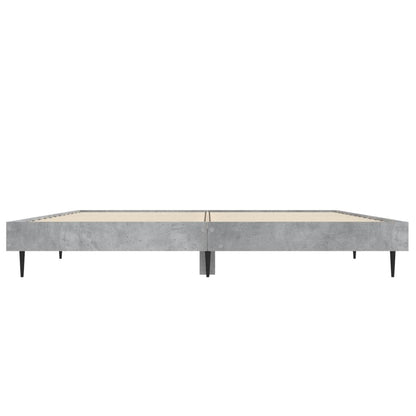 Concrete Grey Bed Frame 135x190 cm Double - Sturdy & Stylish