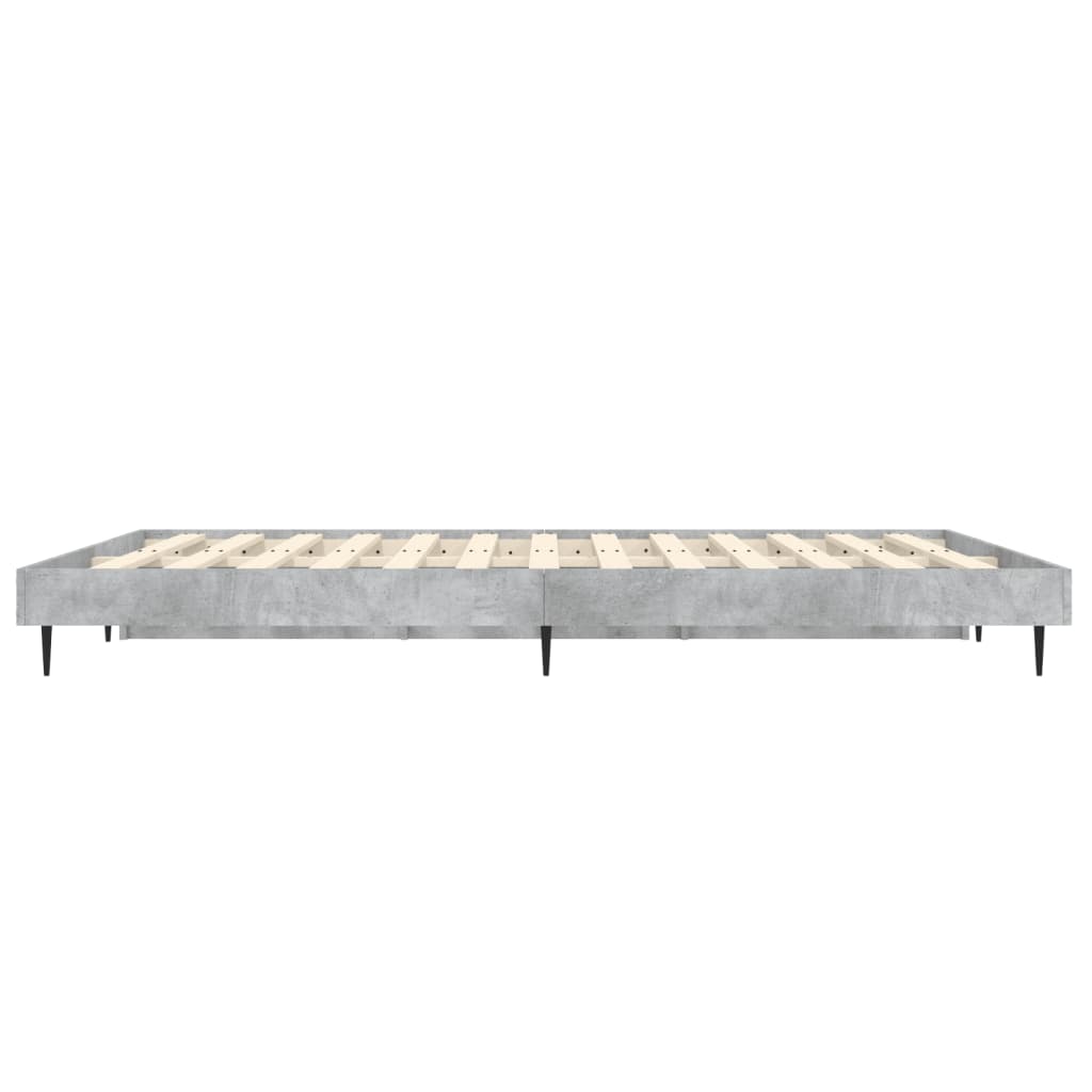 Concrete Grey Bed Frame 135x190 cm Double - Sturdy & Stylish