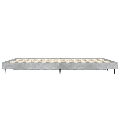 Concrete Grey Bed Frame 135x190 cm Double - Sturdy & Stylish