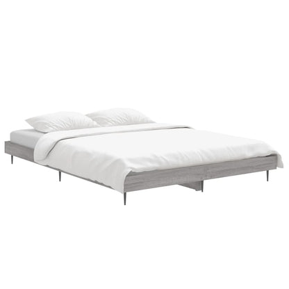 Grey Sonoma Double Bed Frame 135x190 cm - Engineered Wood