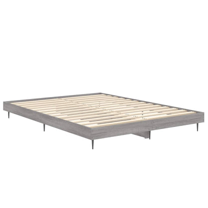 Grey Sonoma Double Bed Frame 135x190 cm - Engineered Wood