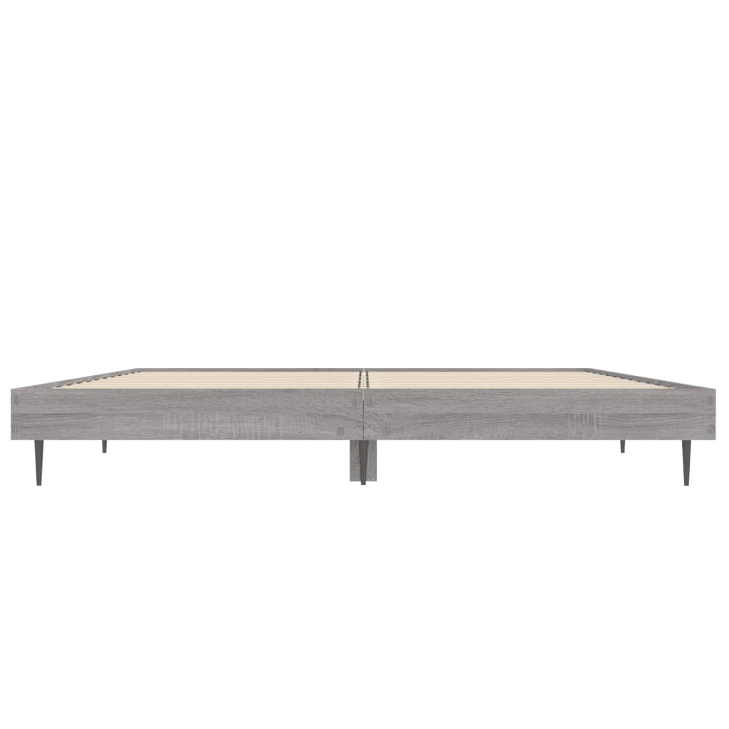 Grey Sonoma Double Bed Frame 135x190 cm - Engineered Wood