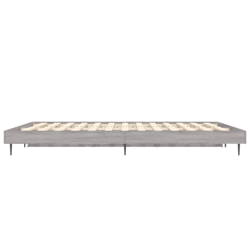 Grey Sonoma Double Bed Frame 135x190 cm - Engineered Wood
