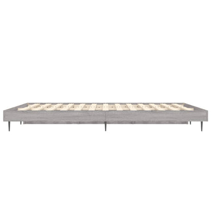 Grey Sonoma Double Bed Frame 135x190 cm - Engineered Wood