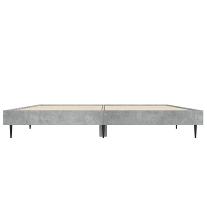 Concrete Grey Bed Frame 120x190 cm - Small Double, Sturdy Design
