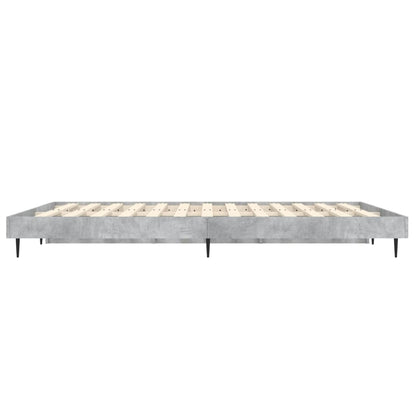 Concrete Grey Bed Frame 120x190 cm - Small Double, Sturdy Design