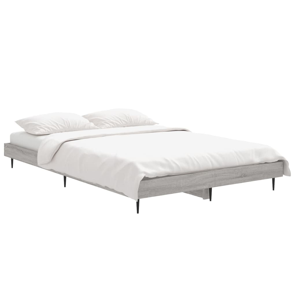 Grey Sonoma Engineered Wood Bed Frame 120x190 cm - Small Double