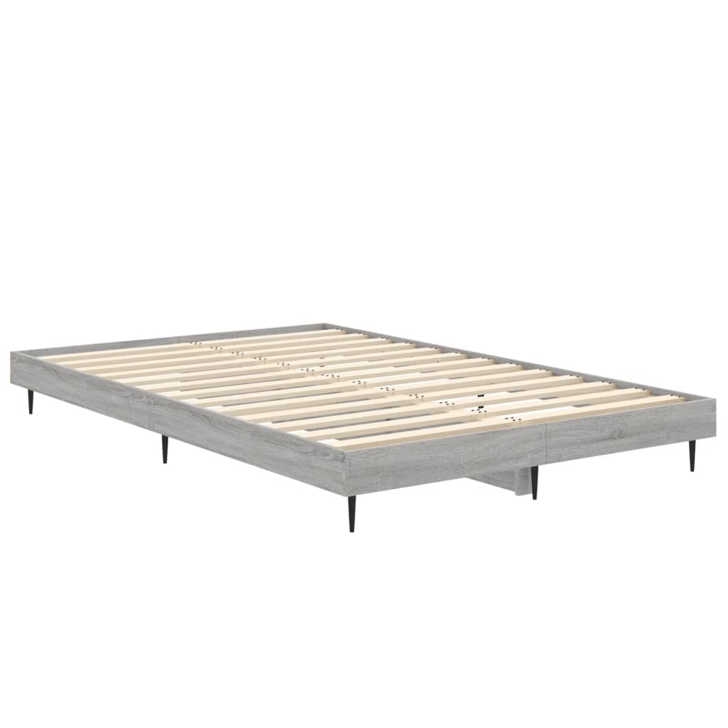 Grey Sonoma Engineered Wood Bed Frame 120x190 cm - Small Double