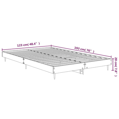 Grey Sonoma Engineered Wood Bed Frame 120x190 cm - Small Double