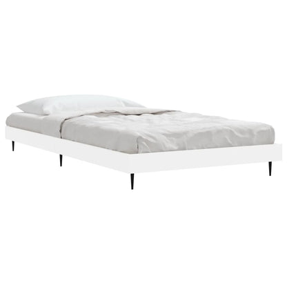 White Engineered Wood Single Bed Frame 90x190 cm (No Mattress)