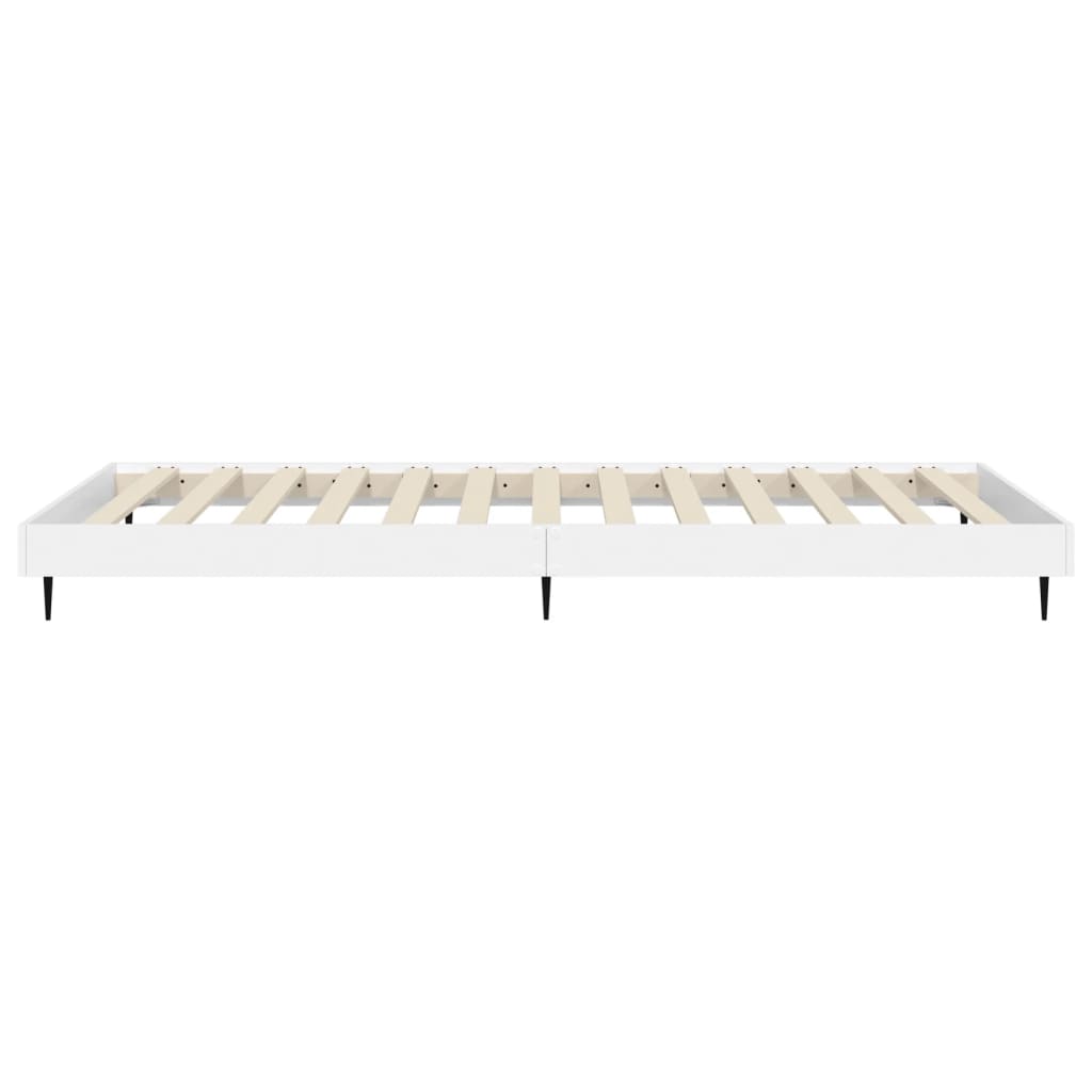 White Engineered Wood Single Bed Frame 90x190 cm (No Mattress)