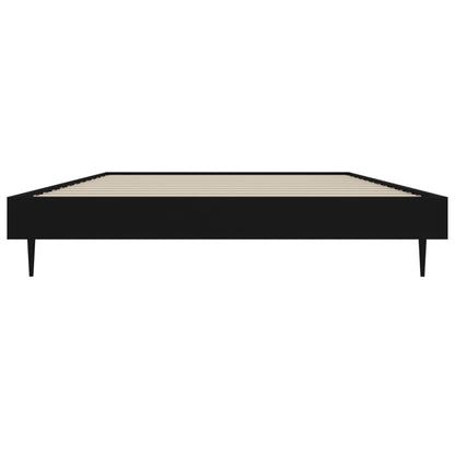 Black Engineered Wood Bed Frame - Single 90x190 cm (No Mattress)