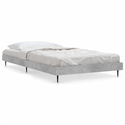 Concrete Grey Single Bed Frame 90x190 cm - No Mattress Included