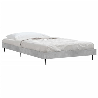 Concrete Grey Single Bed Frame 90x190 cm - No Mattress Included