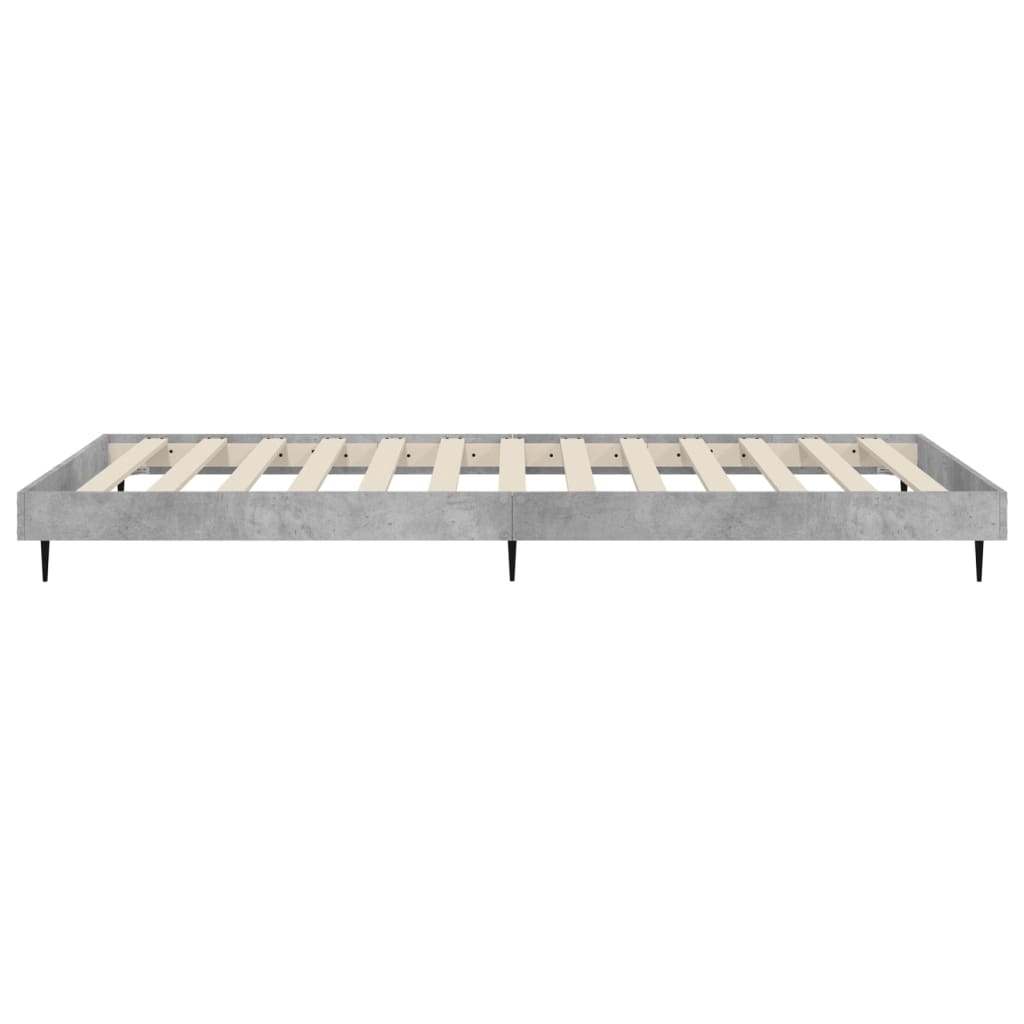 Concrete Grey Single Bed Frame 90x190 cm - No Mattress Included