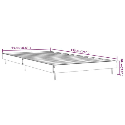 Concrete Grey Single Bed Frame 90x190 cm - No Mattress Included