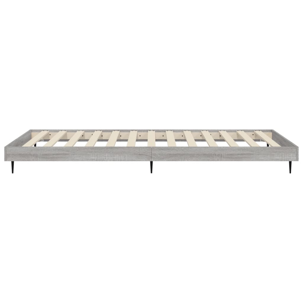 Grey Sonoma Engineered Wood Single Bed Frame 90x190 cm