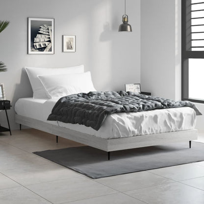 Grey Sonoma Engineered Wood Single Bed Frame 90x190 cm