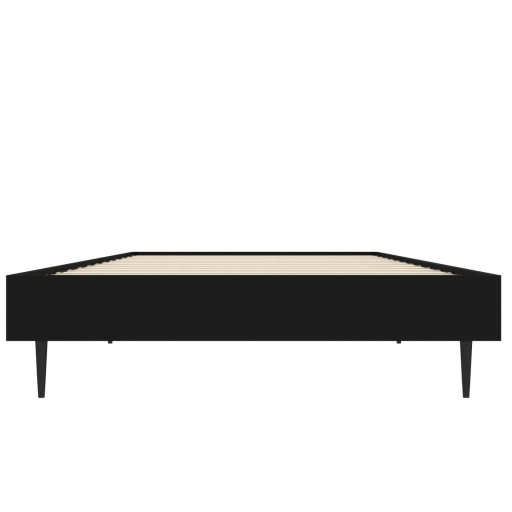 Black Engineered Wood Bed Frame 75x190 cm - Small Single