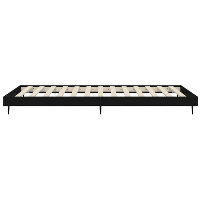Black Engineered Wood Bed Frame 75x190 cm - Small Single