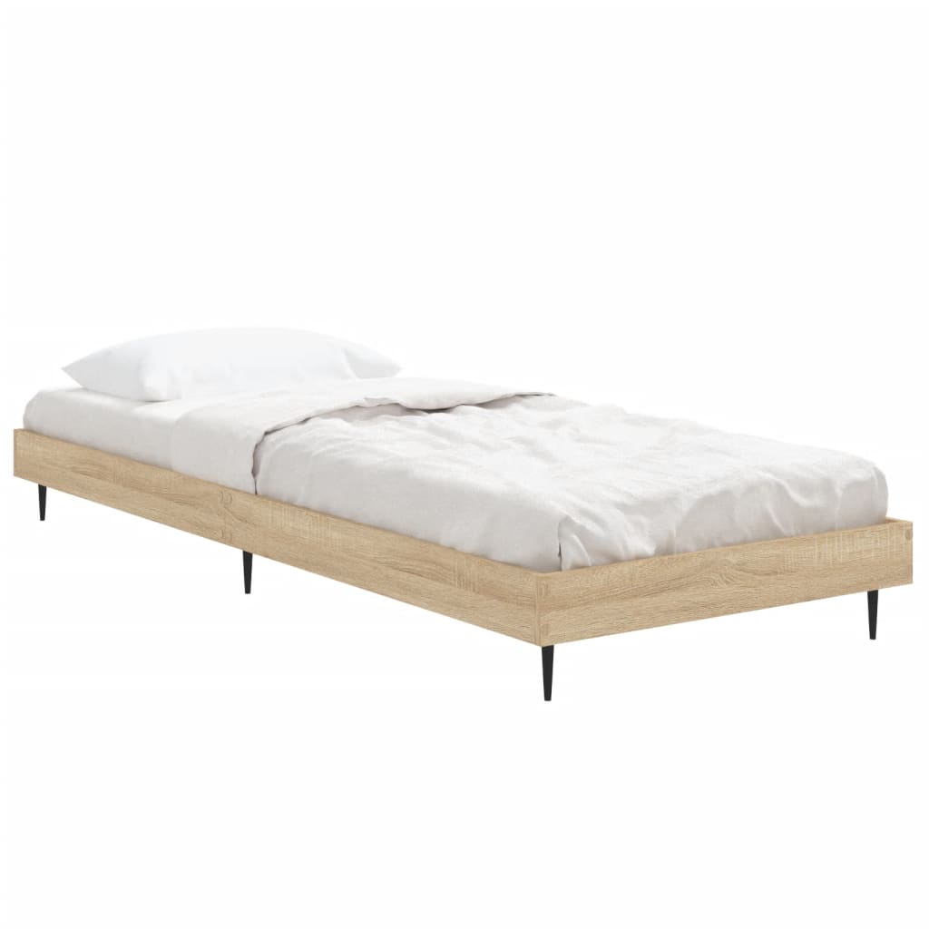 Sonoma Oak Small Single Bed Frame 75x190 cm - Engineered Wood