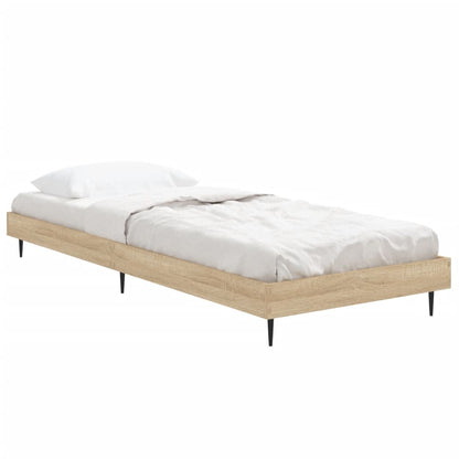 Sonoma Oak Small Single Bed Frame 75x190 cm - Engineered Wood