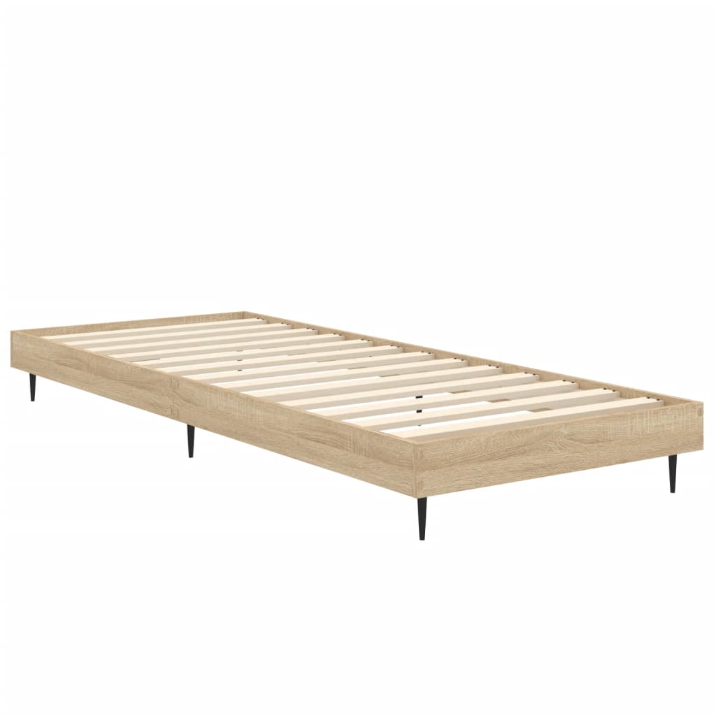 Sonoma Oak Small Single Bed Frame 75x190 cm - Engineered Wood