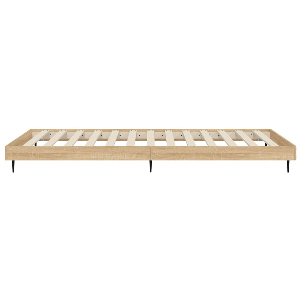 Sonoma Oak Small Single Bed Frame 75x190 cm - Engineered Wood