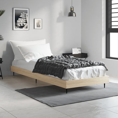 Sonoma Oak Small Single Bed Frame 75x190 cm - Engineered Wood