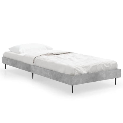 Concrete Grey Small Single Bed Frame 75x190 cm - No Mattress Included