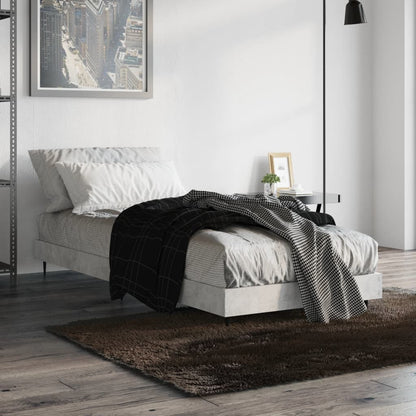 Concrete Grey Small Single Bed Frame 75x190 cm - No Mattress Included
