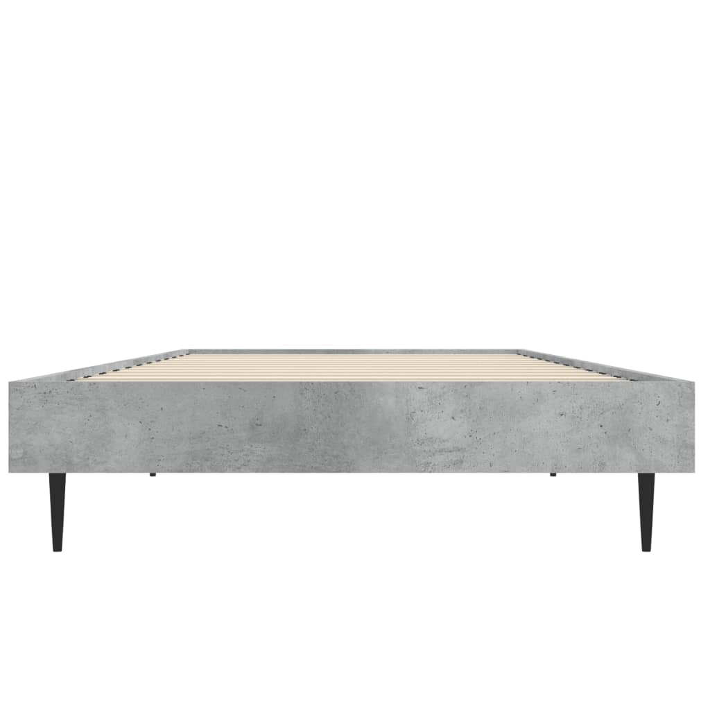 Concrete Grey Small Single Bed Frame 75x190 cm - No Mattress Included