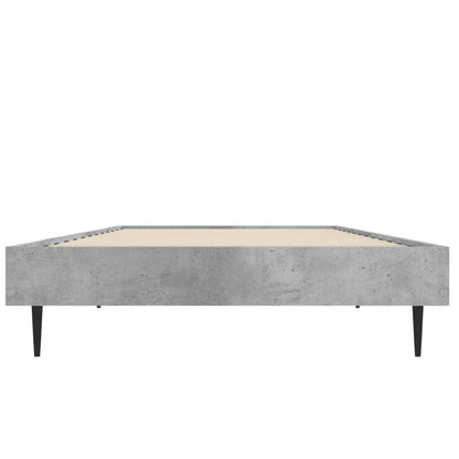 Concrete Grey Small Single Bed Frame 75x190 cm - No Mattress Included