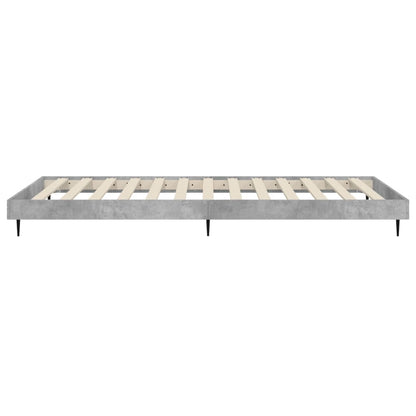 Concrete Grey Small Single Bed Frame 75x190 cm - No Mattress Included