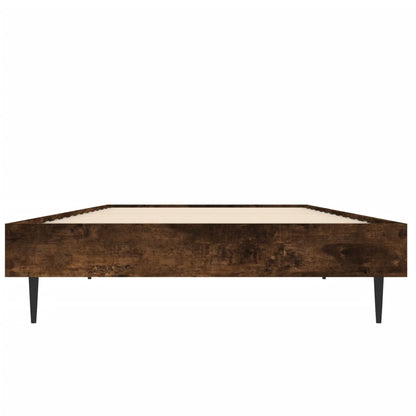 Smoked Oak Small Single Bed Frame 75x190 cm - Engineered Wood