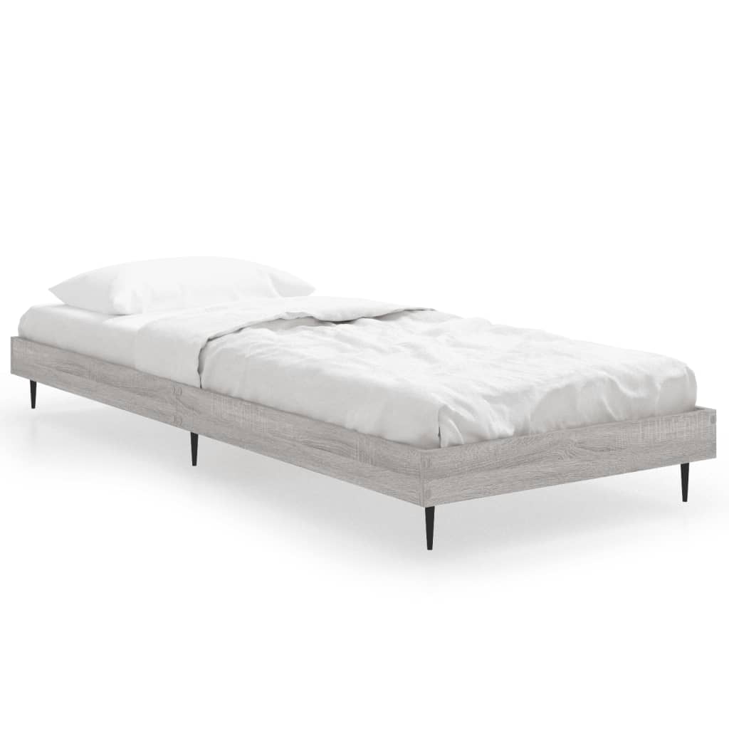 Grey Sonoma Engineered Wood Bed Frame 75x190cm - No Mattress
