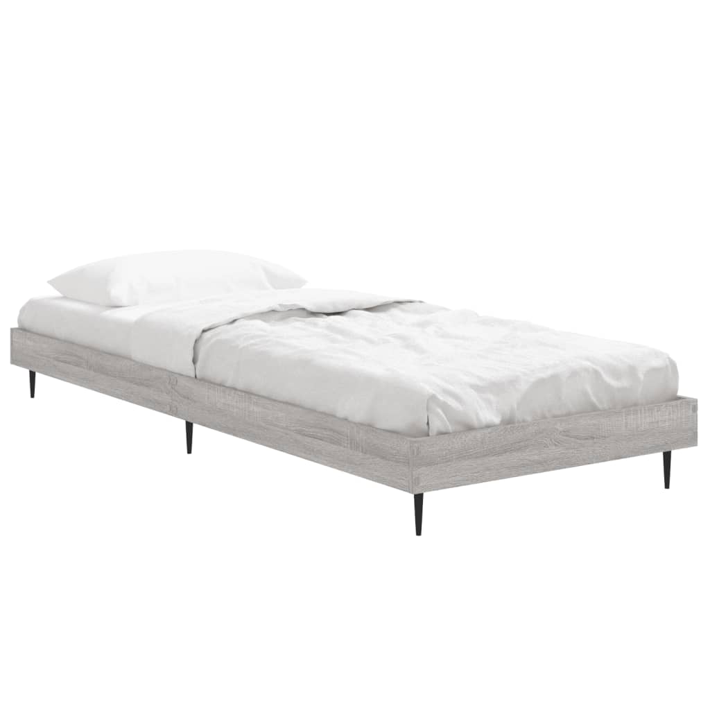 Grey Sonoma Engineered Wood Bed Frame 75x190cm - No Mattress